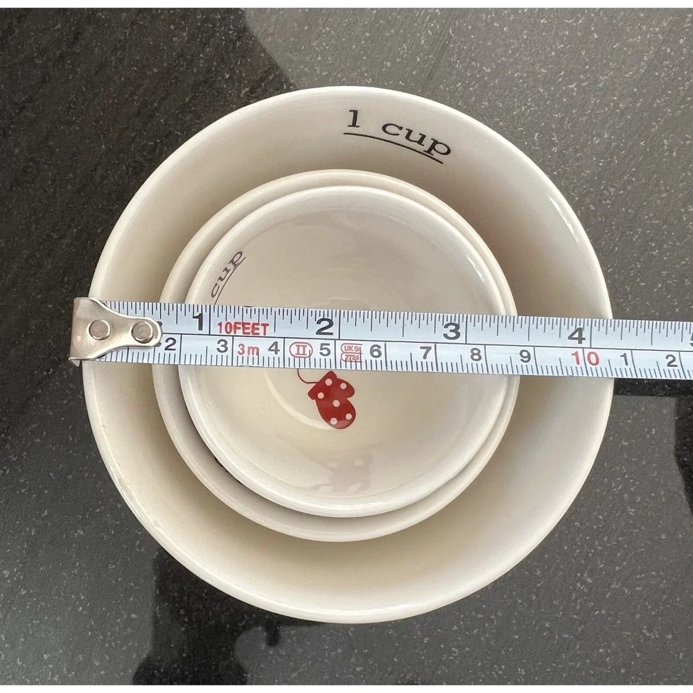Snowman Measuring Cup‎ Set by Sur La Table Nesting Bowls Snowman Face Set of 3